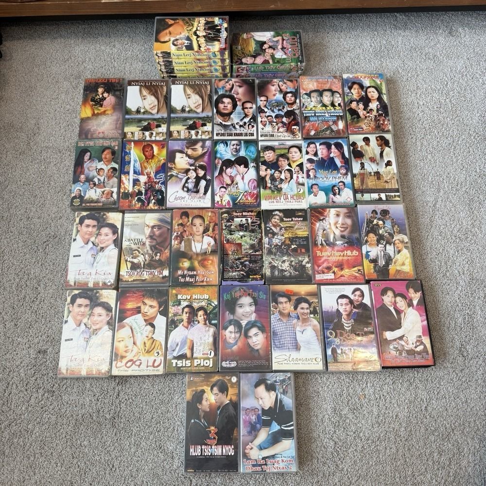 VTG LOT OF 36 Vietnamese VHS Drama Comedy Action War Military Hmong Video Rare